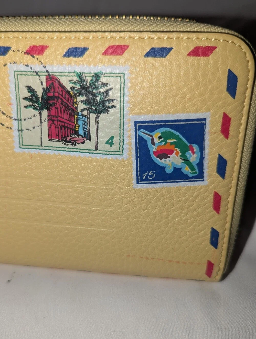 Vera Bradley Georgia RFID Zip-Around Wallet with Colorful Stamp Motif - Picture 5 of 13